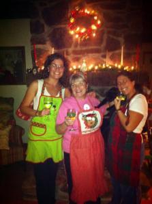 Cooking at the Gagnon's is NEVER done without wine in hand!