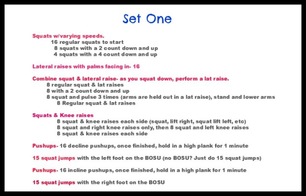 Farewell workout set 1