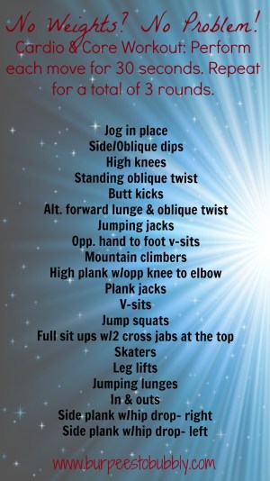 No weights, no problem workout