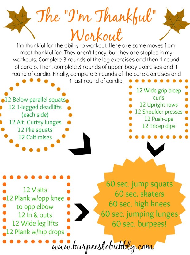 I'm thankful workout