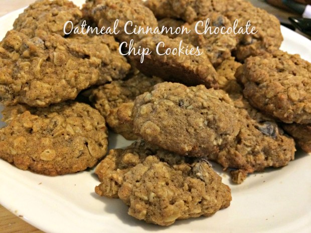 Oatmeal Cinnamon Chocolate Chip Cookies