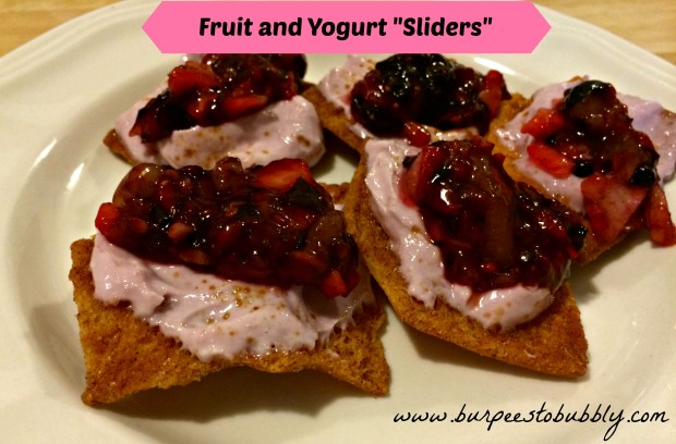 fruit and yogurt sliders