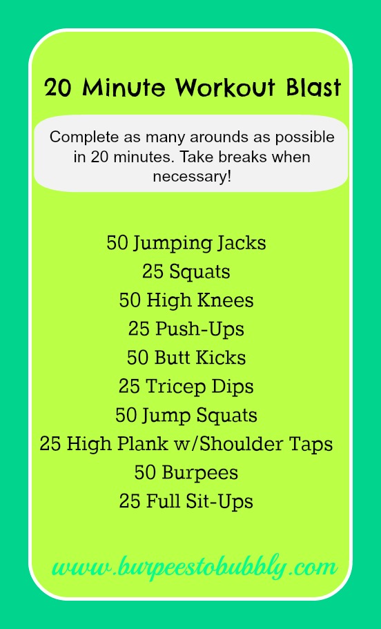 20 minute workout blast