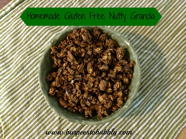 Homemade gluten free nutty granola
