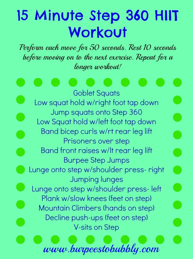 15 minute Step 360 HIIT workout