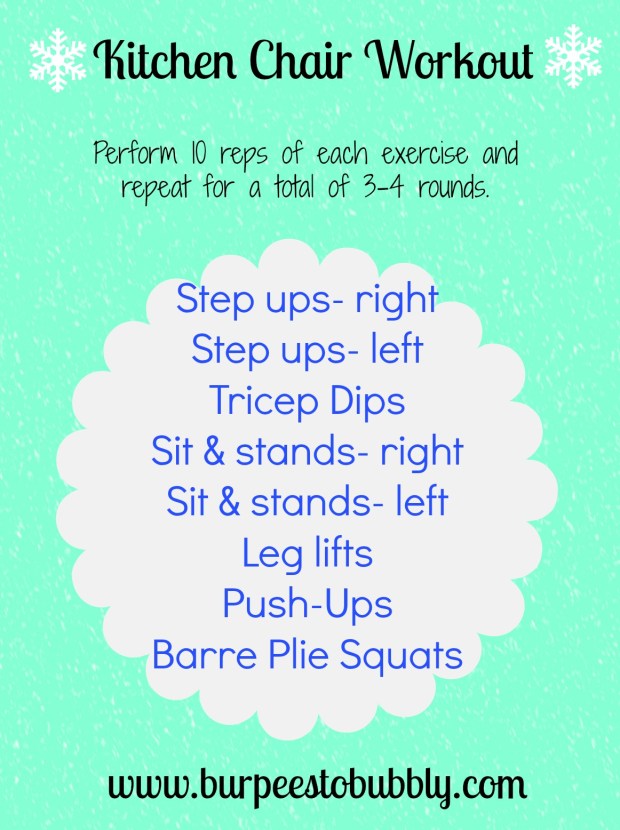 Kitchen chair workout