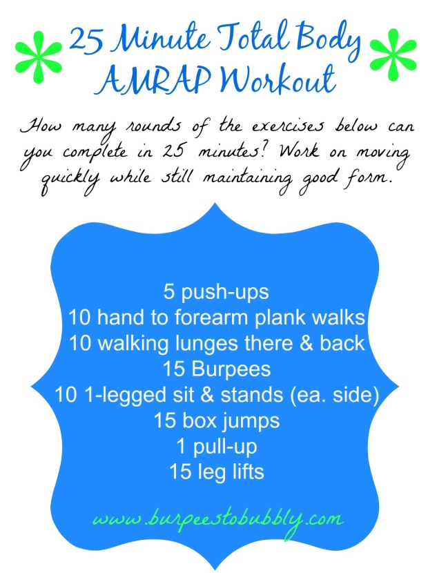 25 minute total body AMRAP workout