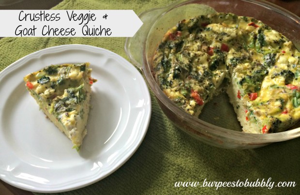 Crustless Veggie & Goat Cheese Quiche