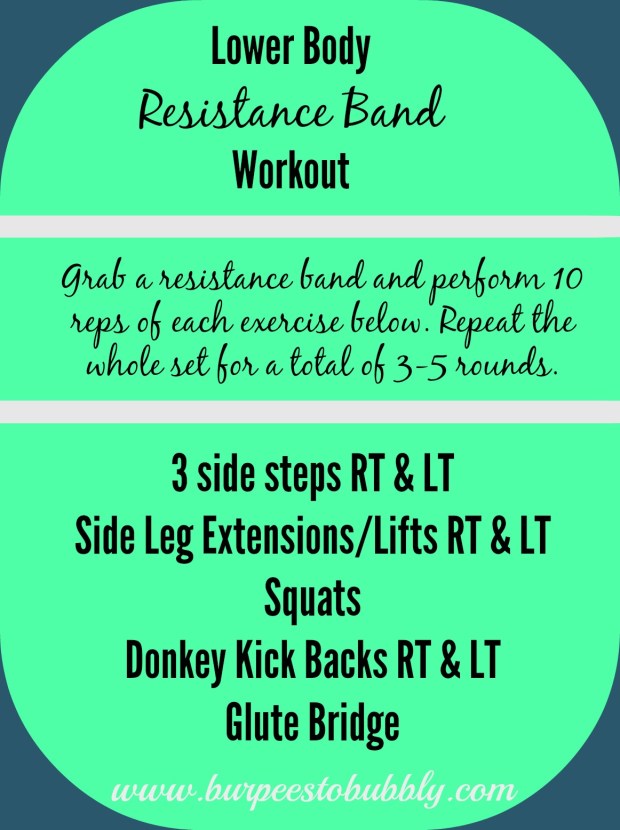 Lower body resistance band workout