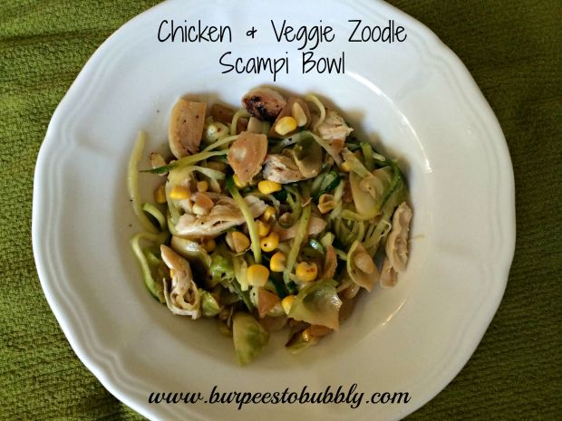 chicken & veggie zoodle scampi bowl