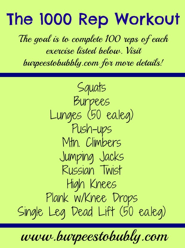 the 1000 rep workout