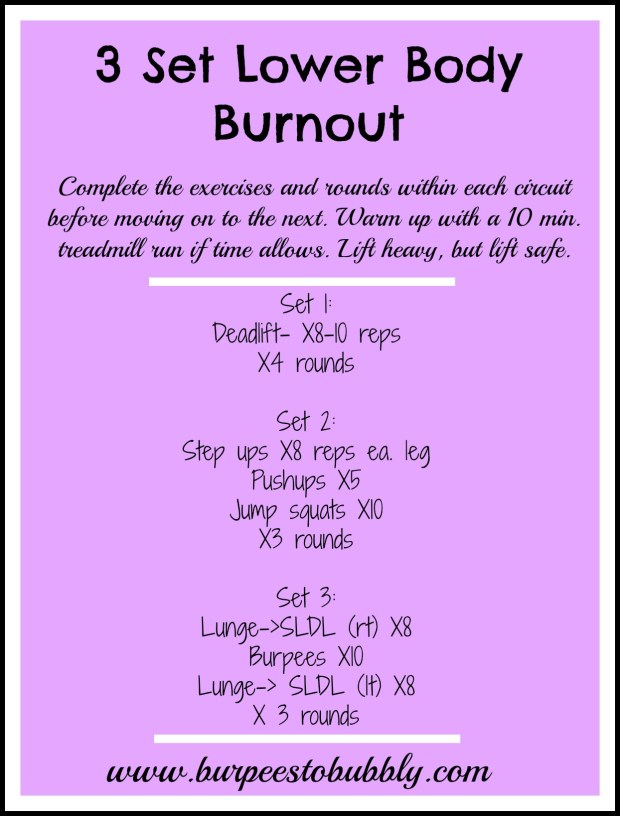 3 Set Lower Body Burnout