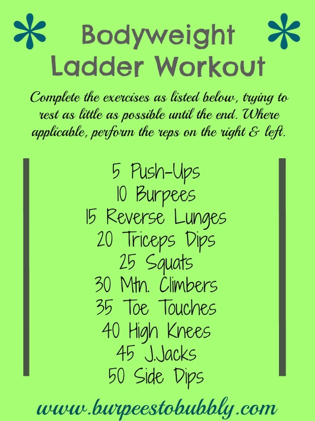 Bodyweight Ladder Workout