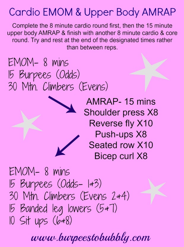 Cardio EMOM & Upper Body AMRAP