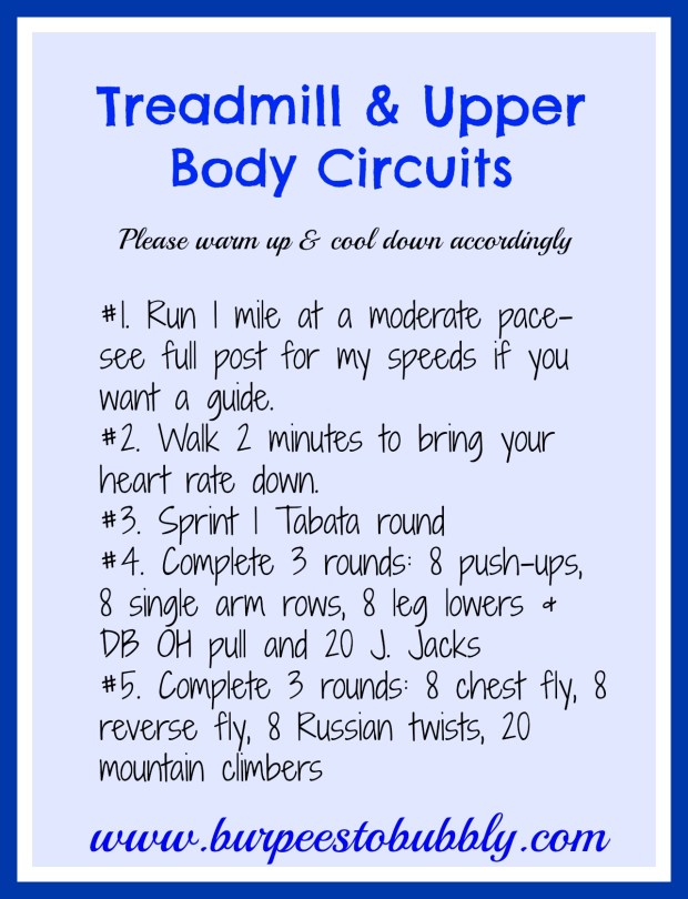 Treadmill & Upper Body Circuits