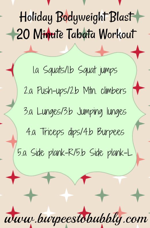 Holiday Bodyweight Blast #4- tabata